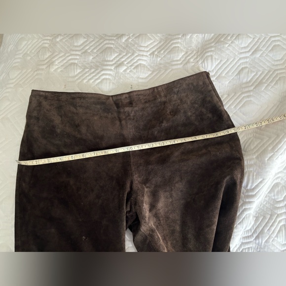 Vintage Midrise Straight Leg Brown Suede Pants - Picture 7 of 7